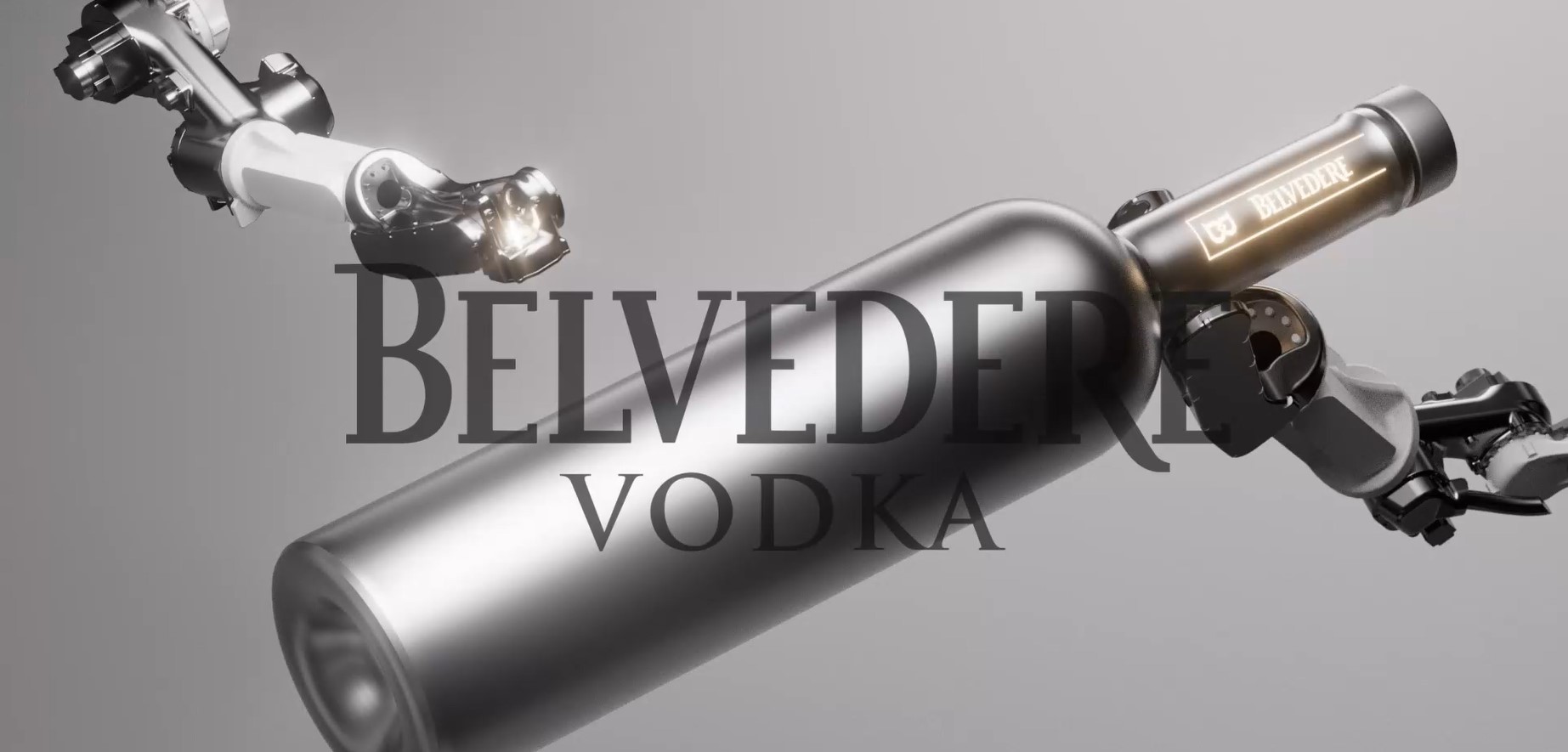Personalised Belvedere Vodka Pure 700ml ILLUMINATED LUMINOUS - The